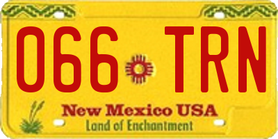 NM license plate 066TRN