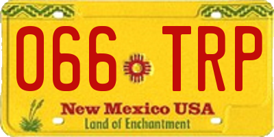 NM license plate 066TRP