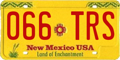 NM license plate 066TRS