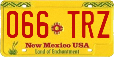 NM license plate 066TRZ