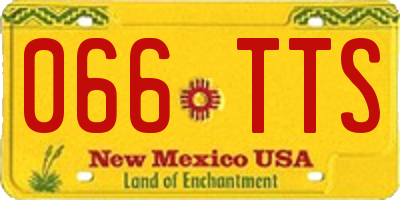 NM license plate 066TTS