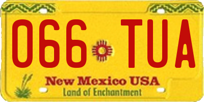 NM license plate 066TUA