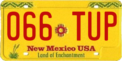 NM license plate 066TUP