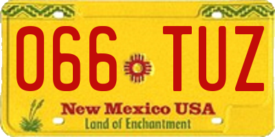 NM license plate 066TUZ