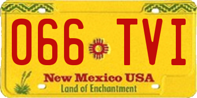 NM license plate 066TVI