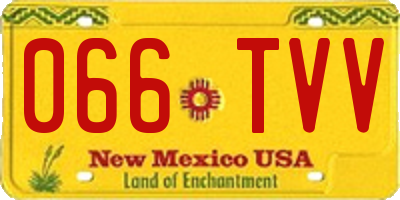 NM license plate 066TVV