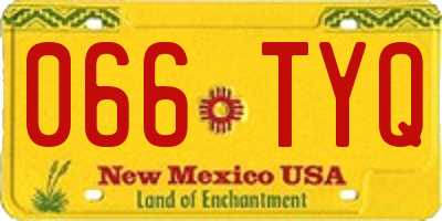 NM license plate 066TYQ