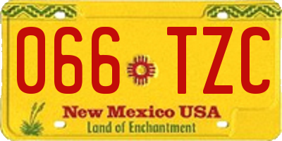 NM license plate 066TZC