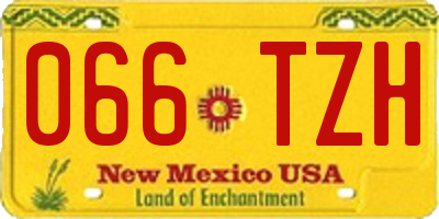 NM license plate 066TZH