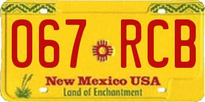 NM license plate 067RCB