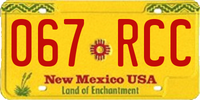 NM license plate 067RCC