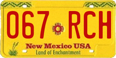 NM license plate 067RCH