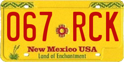 NM license plate 067RCK