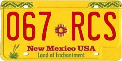 NM license plate 067RCS