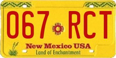 NM license plate 067RCT