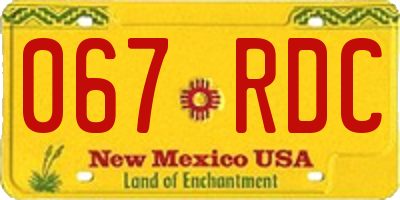 NM license plate 067RDC
