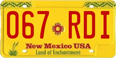 NM license plate 067RDI