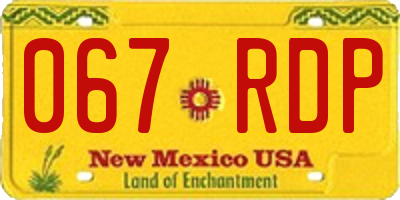 NM license plate 067RDP