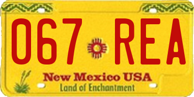 NM license plate 067REA
