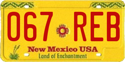 NM license plate 067REB
