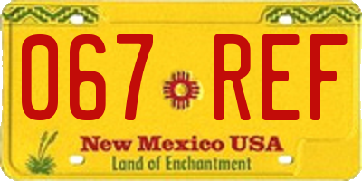 NM license plate 067REF