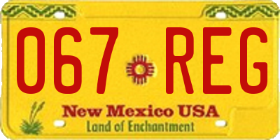 NM license plate 067REG