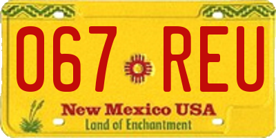 NM license plate 067REU