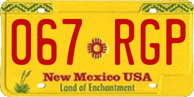 NM license plate 067RGP