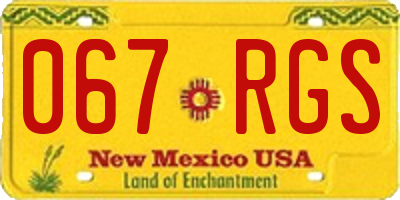 NM license plate 067RGS