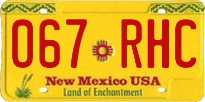 NM license plate 067RHC