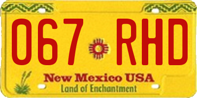 NM license plate 067RHD