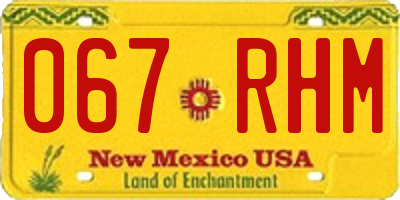 NM license plate 067RHM