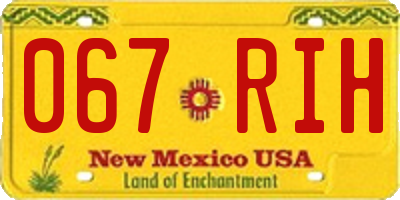 NM license plate 067RIH