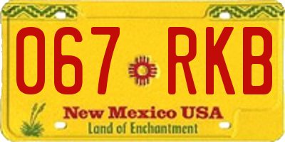 NM license plate 067RKB