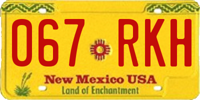 NM license plate 067RKH
