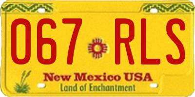 NM license plate 067RLS
