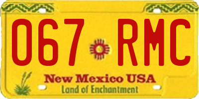 NM license plate 067RMC
