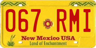 NM license plate 067RMI
