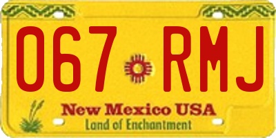 NM license plate 067RMJ