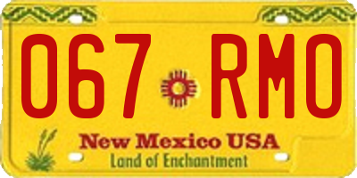 NM license plate 067RMO
