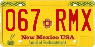 NM license plate 067RMX