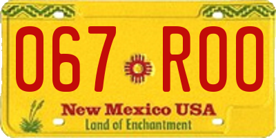NM license plate 067ROO