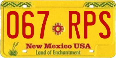 NM license plate 067RPS