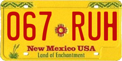 NM license plate 067RUH