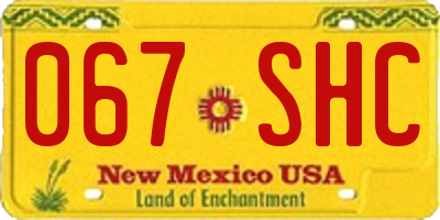 NM license plate 067SHC