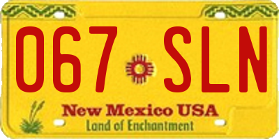NM license plate 067SLN