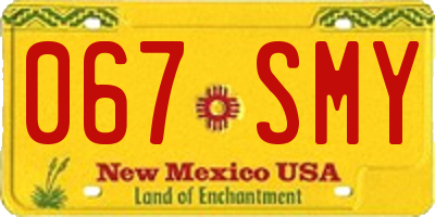 NM license plate 067SMY