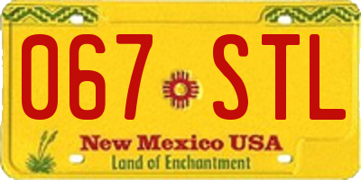 NM license plate 067STL