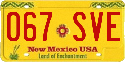 NM license plate 067SVE