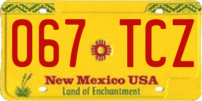 NM license plate 067TCZ